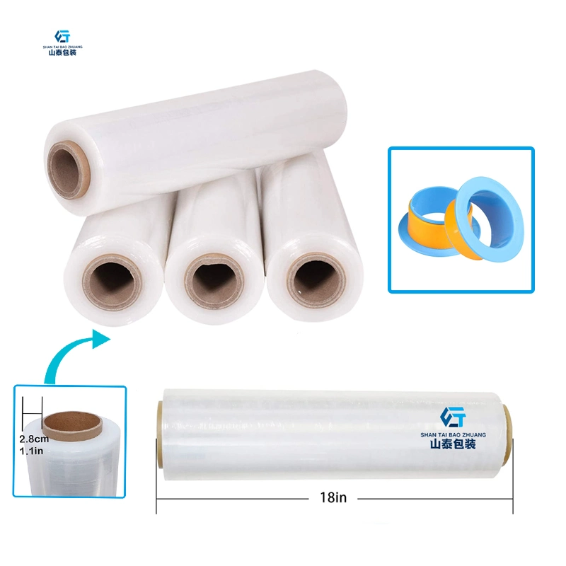 Factory Manufacturing LLDPE Industrial Stretch Film Roll China Packaging Transparent Film