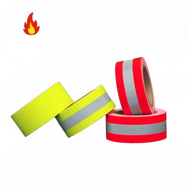 Sewing on 30 Cycles Industrial Wash Cotton Fabric Materials Flame Fire Resistant Reflective Tape