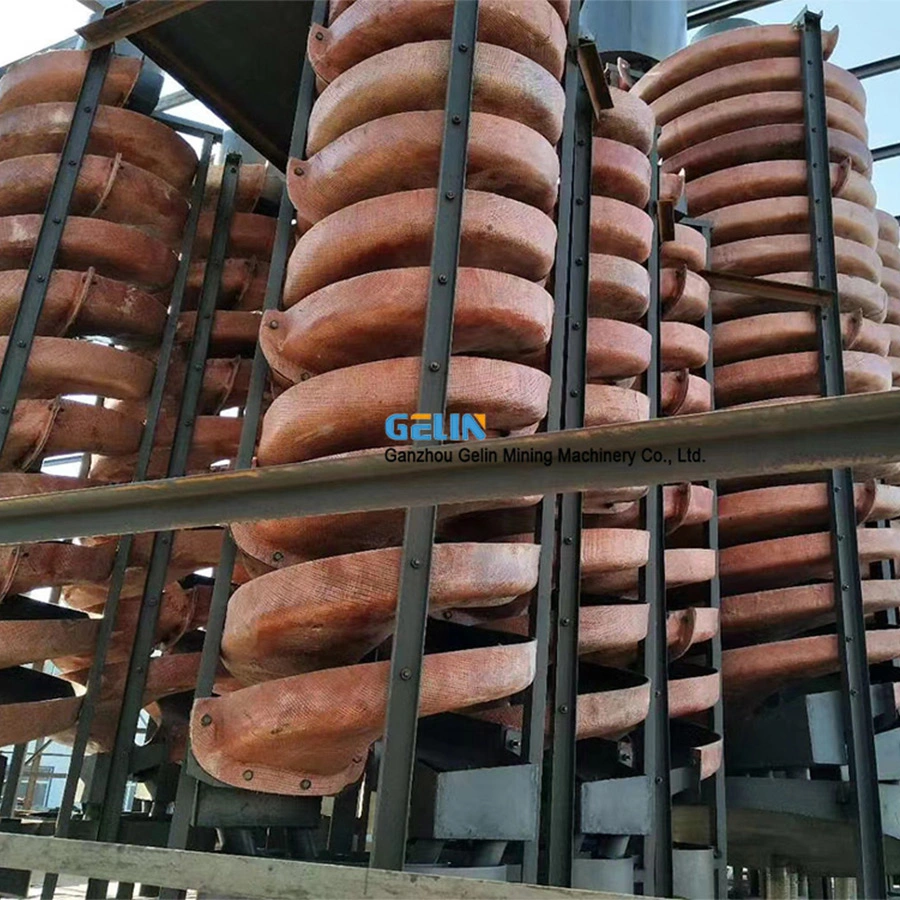 Fiberglass Spiral Concentrator Mineral Processing Spiral Separator Gravity Spiral Chute Separation Plant