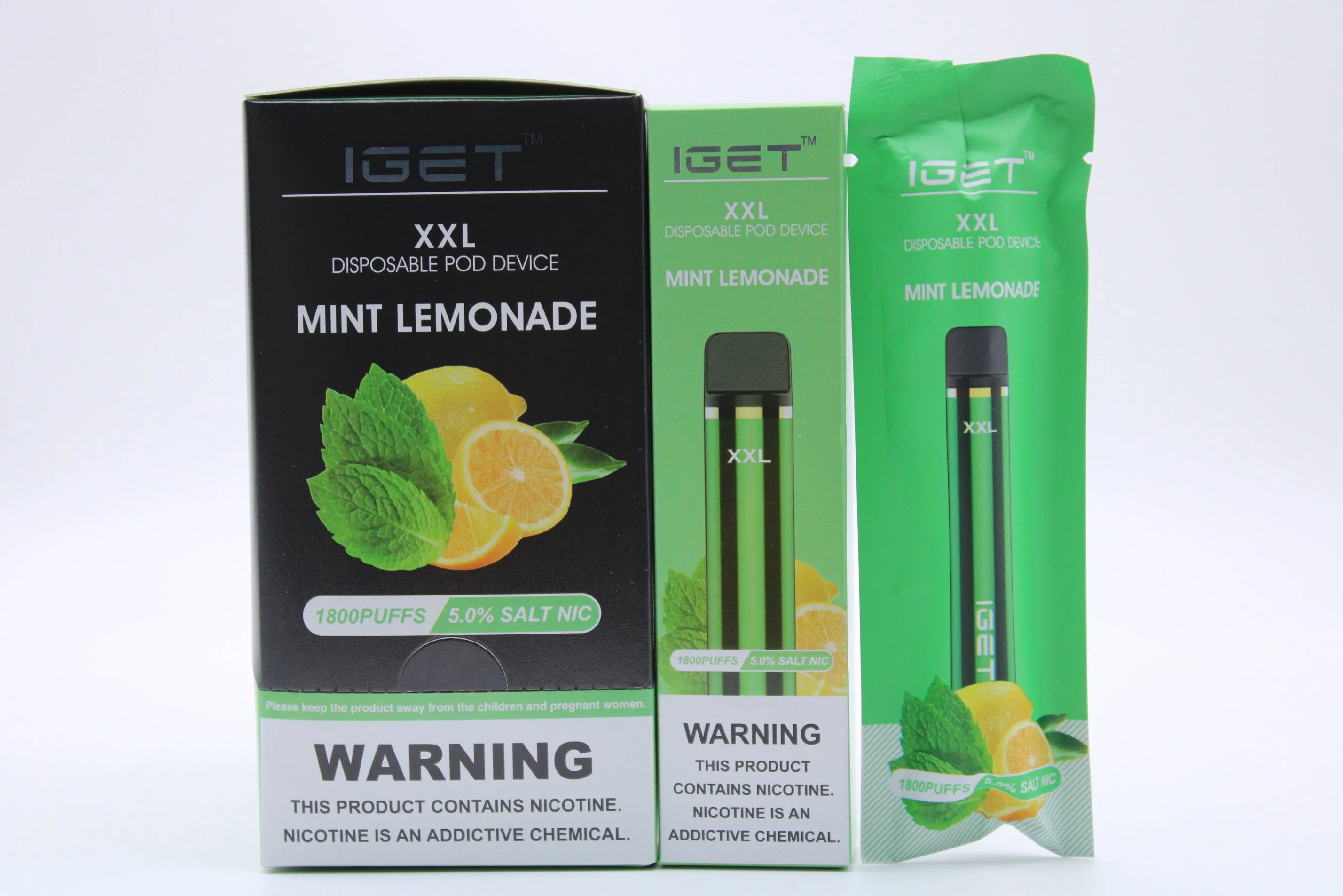 نكهات مختلطة Iget XXL 1800puffs E سائل السجائر بالجملة يمكن التخلص منها قلم القرود