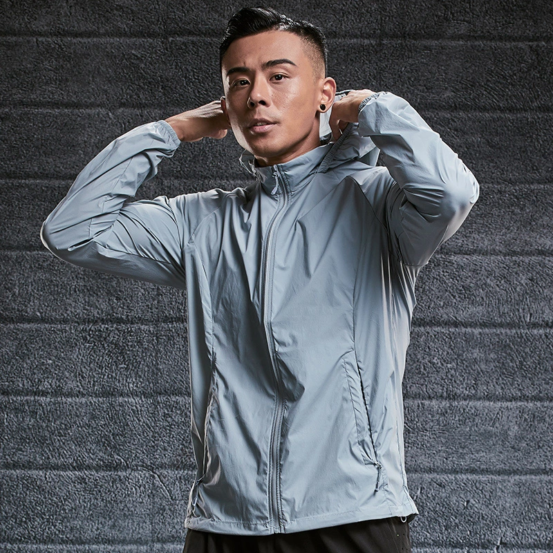 Wholesale Custom Logo Breathable Windbreaker Waterproof Jacket Zip up Jacket Plus Size Men's Coats
