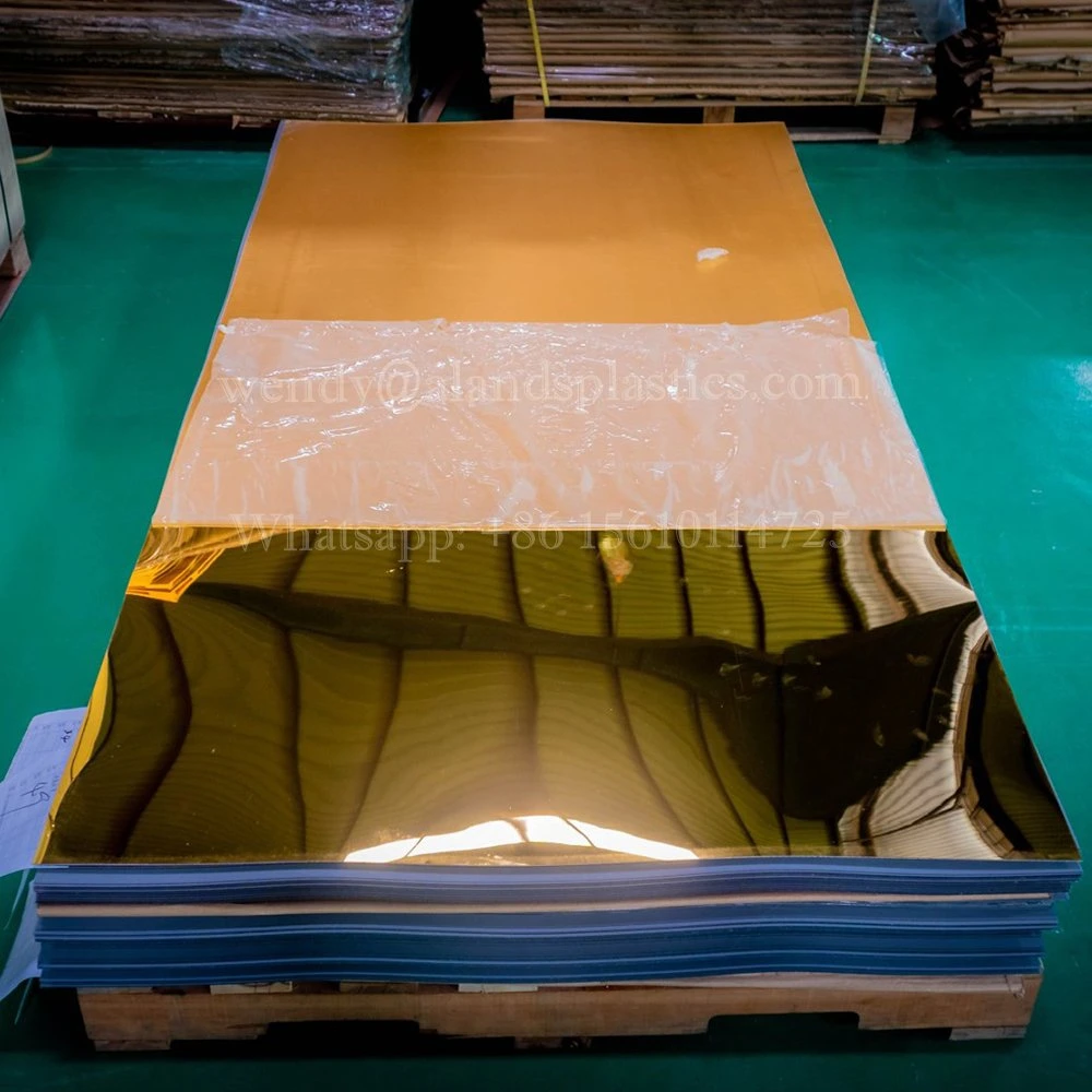 Professional Manufacturer Advertising 3mm 4*6 Gold Pleksi Acrylic Mirror Sheet Acrylic Mirror Sheet