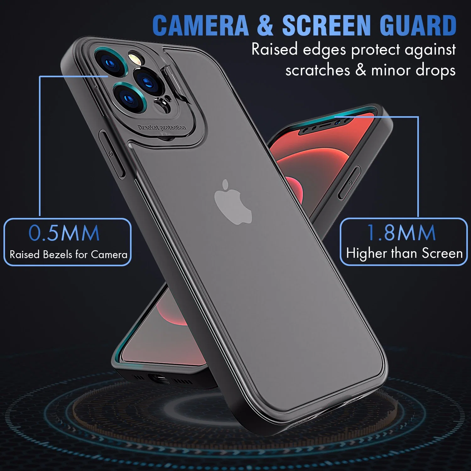 Mate Premium TPU con multa de protección de soporte de cámara del teléfono agujero caso para el iPhone 13 de 12 Promax Promax 12 Mini