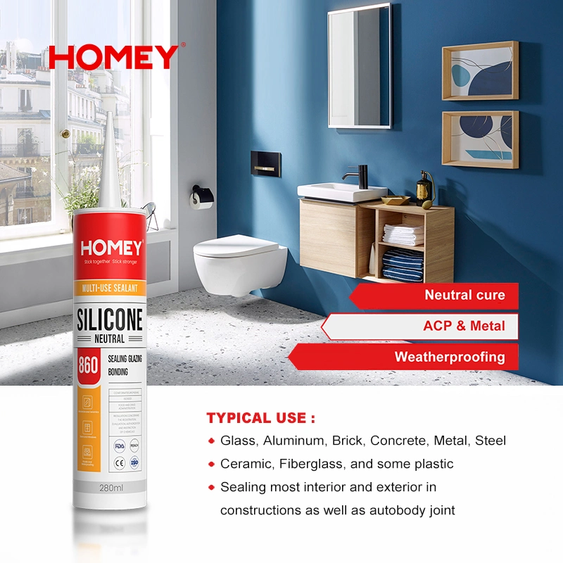 Homey Neutral Adhesive for Bonding Glass & Window for Mirror