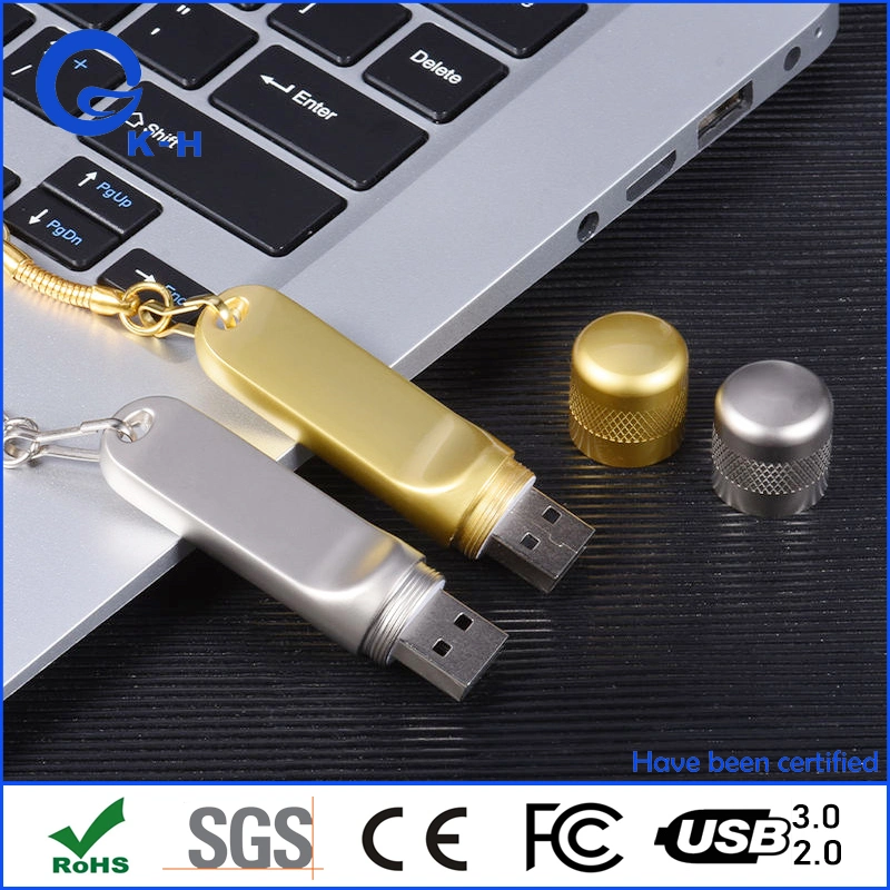 Granel Logotipo personalizado USB de impressão Mini-Metal Unidade Flash USB