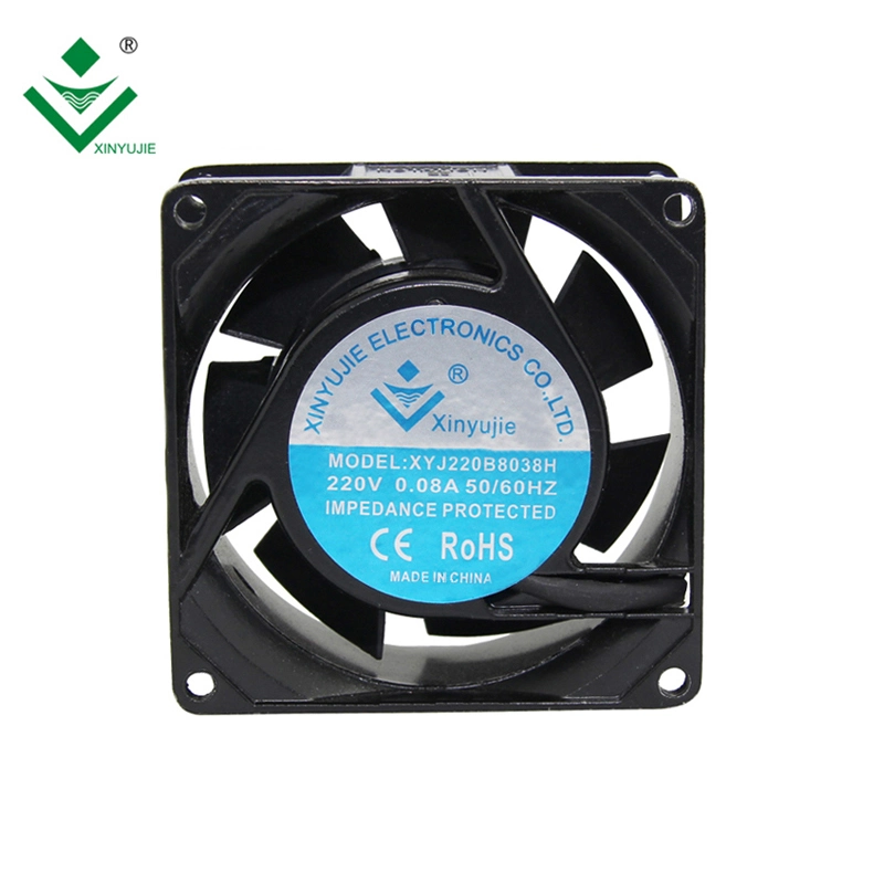 8038 Shenzhen Manufacture Brushless AC Cooling Fan 220V 240V Ball Bearing Industrial Fan with Low Noise