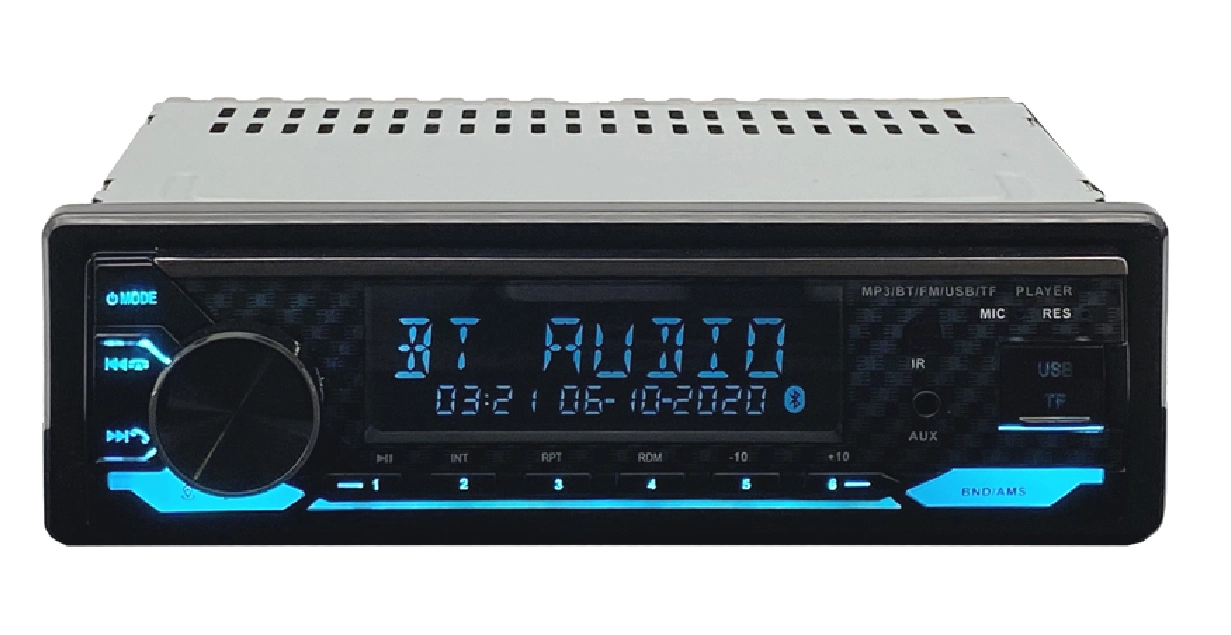 Detachable Panel Car Radio Player with 2 USB Bluetooth FM Am and Voice Control APP