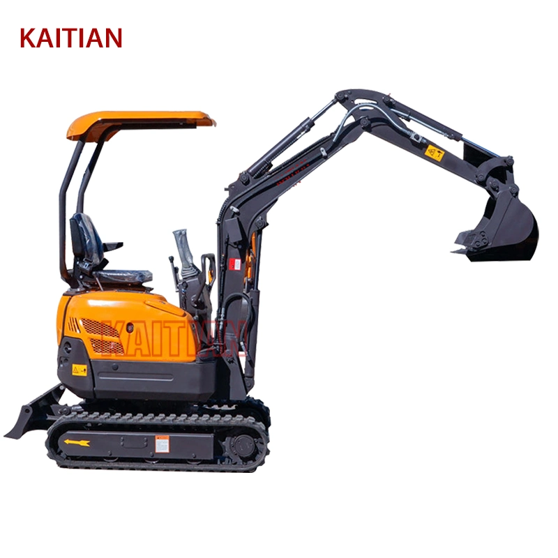 Factory Smallest 1.4 Ton Hydraulic Rubber Crawler Tracked Backhoe Bucket Mini Digger Excavators