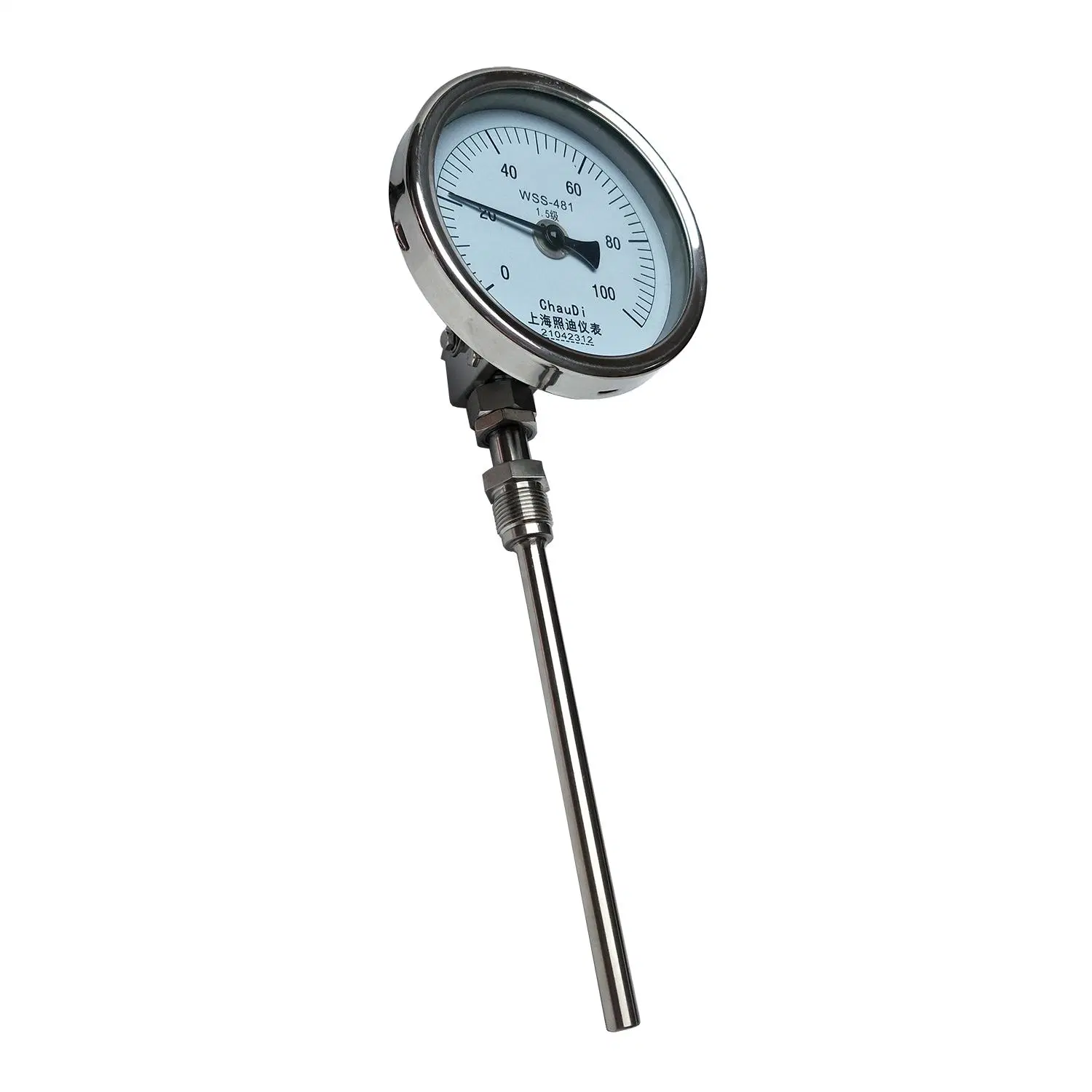 Factory Price Bimetal Thermometer 0-600&ordm; C Heat Transfer Oil Temperature Meter