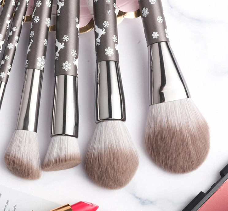 Christmas Makeup Brushes 8 Pieces Makeup Brush Holder Hot Sale Brush Set Makeup