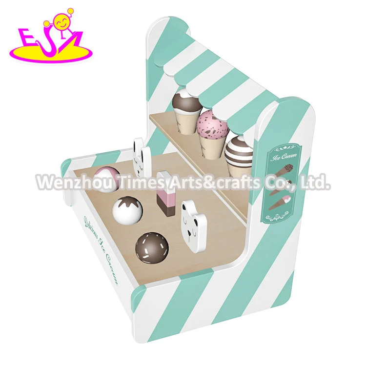 Hot Selling Simulation Play Wooden Ice Cream Toy Set for Kids W10A125