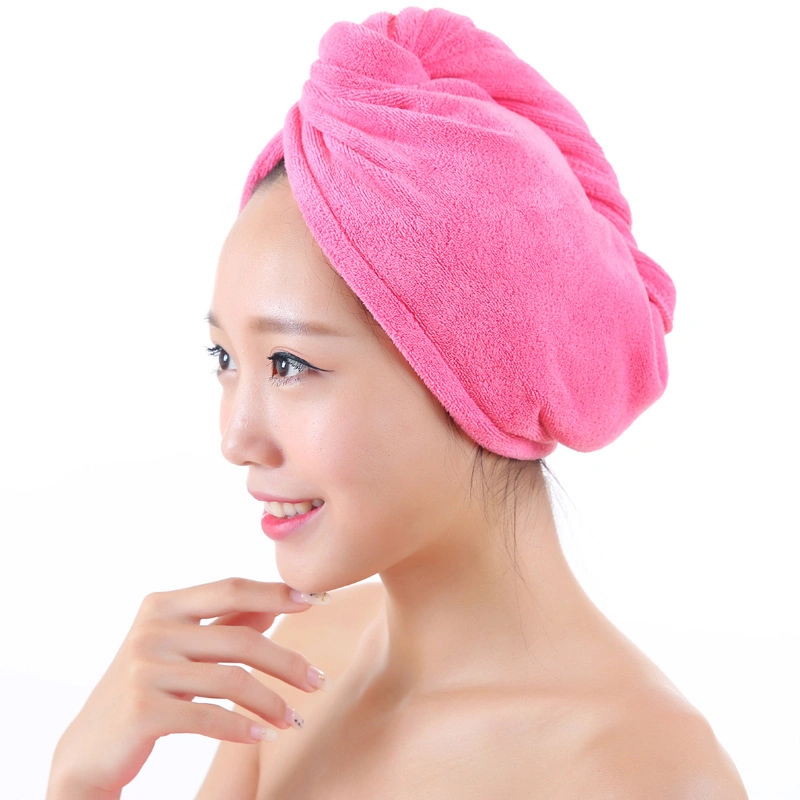 Toalha aveludado espessada Dry Hair Turban Microfibra secagem rápida chuveiro Tampa