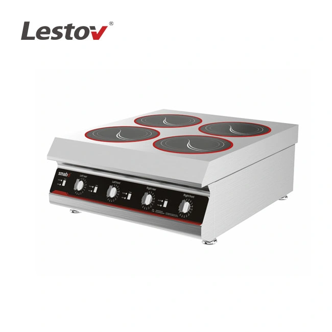 Tabletop Induction Range Cooker 4 Burner with 8 Gear Fire Power Control for Commercial Used