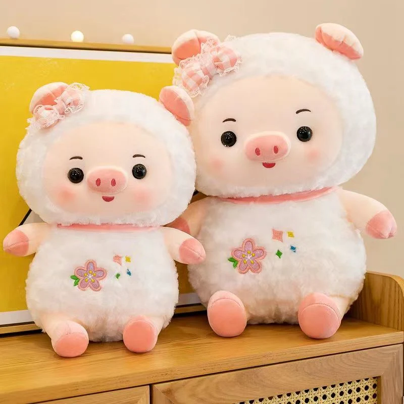 Cute Cartoon Piglet Doll Plush Toy Kids Soothing Sleeping Doll Ragdoll Birthday Gift