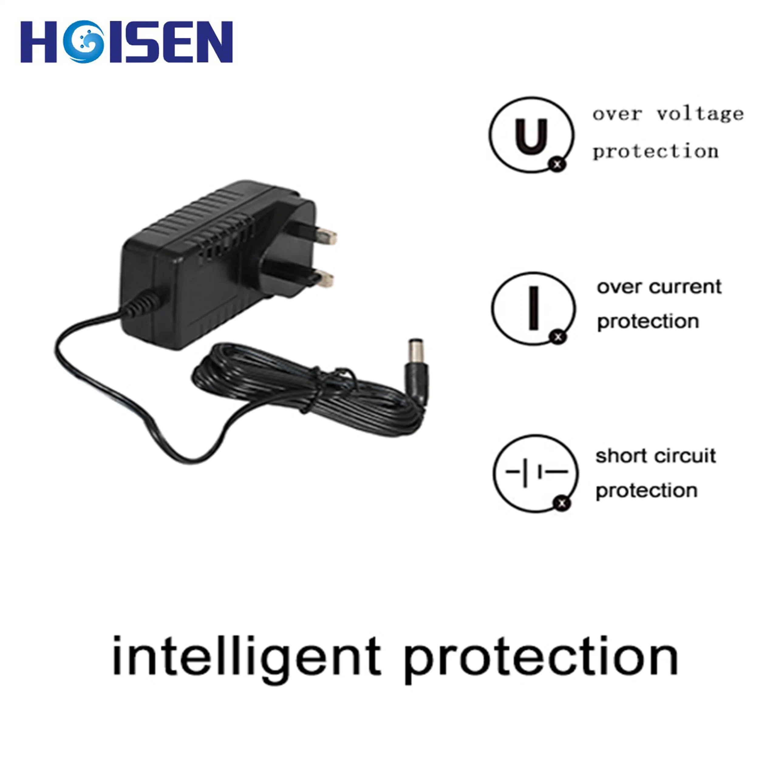 12V 500mA Adaptor Power Supply with UK Plug EMC/Ce/UL/RoHS Certification