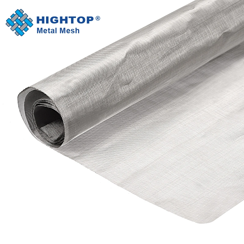 Acid Resistance 100 Mesh Weave Pure Silver Metallic Mesh Fabric for Chemical Industry