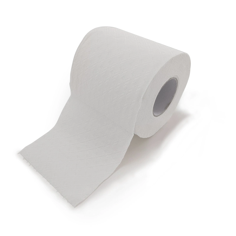 2ply 15GSM 300 feuilles 4 Rouleaux Pack White blanchis Environmental Friendly libre de l'arbre de bambou Papier hygiénique de pâte de papier toilette