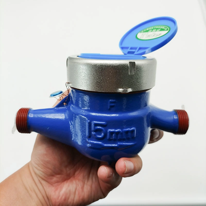 B Class Domestic DN15 Cold Water Meter Cast Iron Body