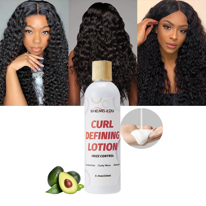Private Label Hair Care Organic Curl Enhancers Hair Lotion Defining Curly Styling Cream