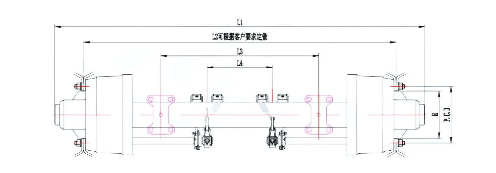 Factory Trailer Parts 13ton Trailer Axle for Sale