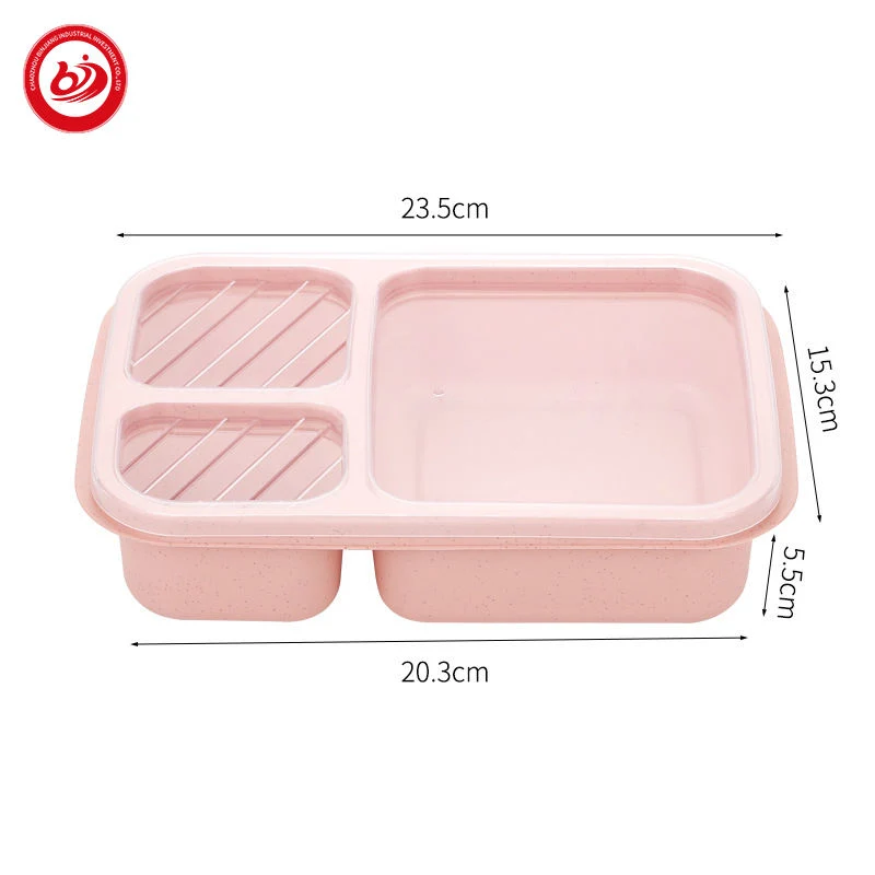 Comercio al por mayor de microondas portátiles ecológicas biodegradables seguro colorido paja del trigo Bento Box Lunch