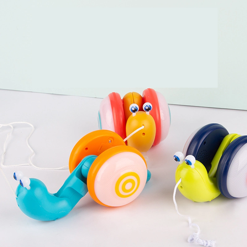 Niedliche pädagogische Schnecke Push Pull Baby Kleinkind Spielzeug mit Musik Und Sound