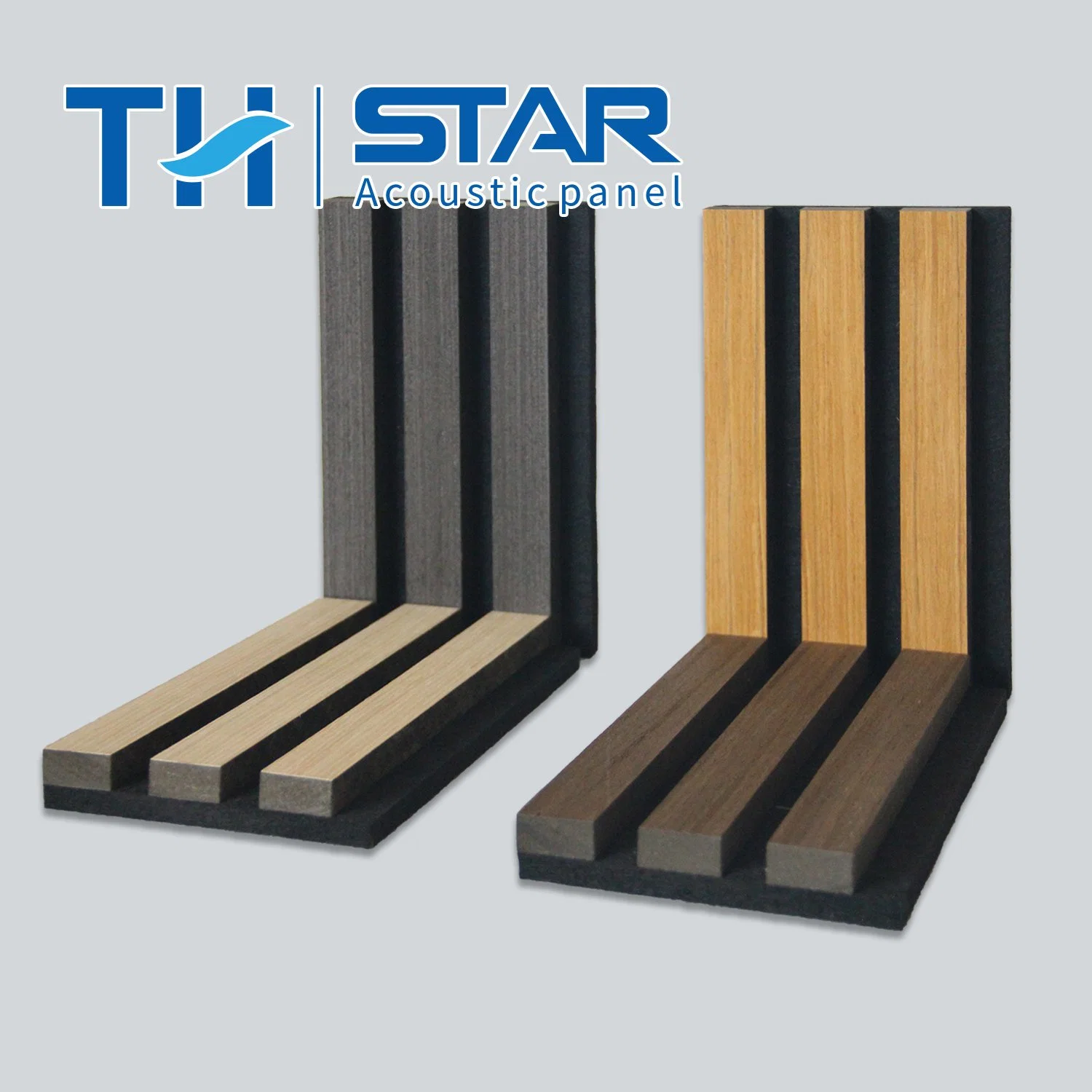 Eco Friendly Customize Size High Density Wooden Veneer MDF Slats with Polyester Fiber Board Soundproof Use Acoustic