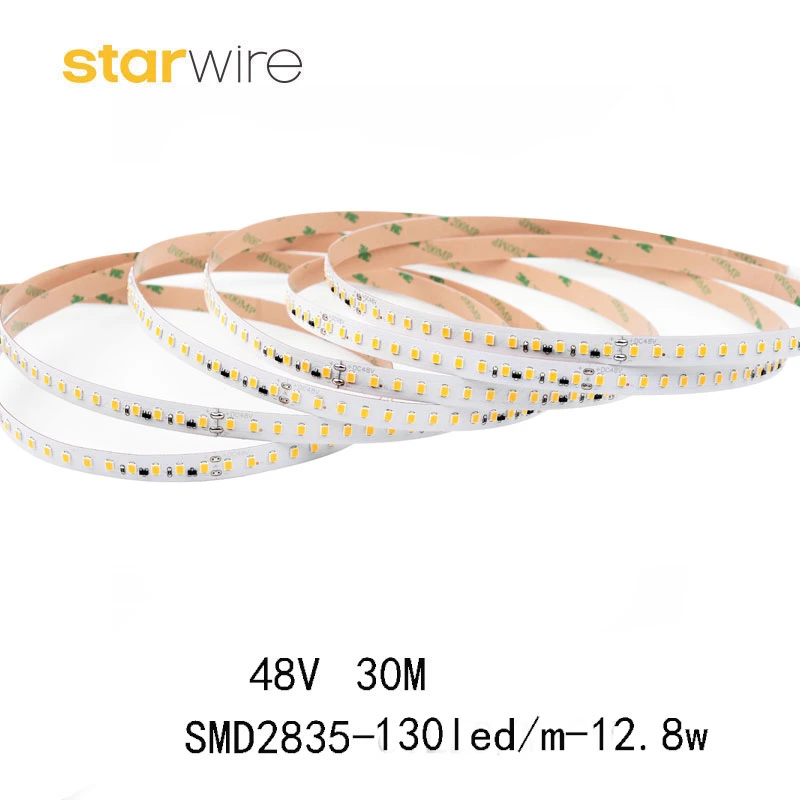 2835 LED Strip 130LEDs 24V 48V Flexible LED Strip Tape Lighting SMD 2835