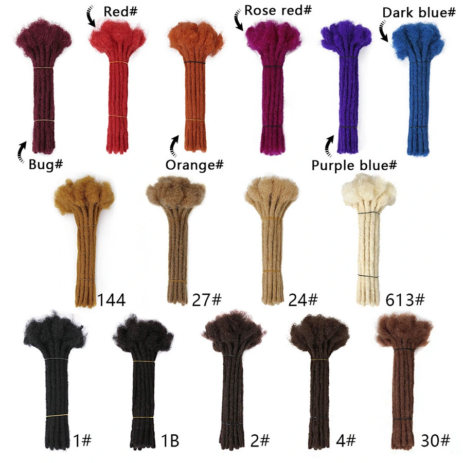 Wholesale/Supplier 100% Human Hair Virgin Handmade Afro Kinky Curly Hair Crochet Dreadlocks Extension Locs Hair Extension