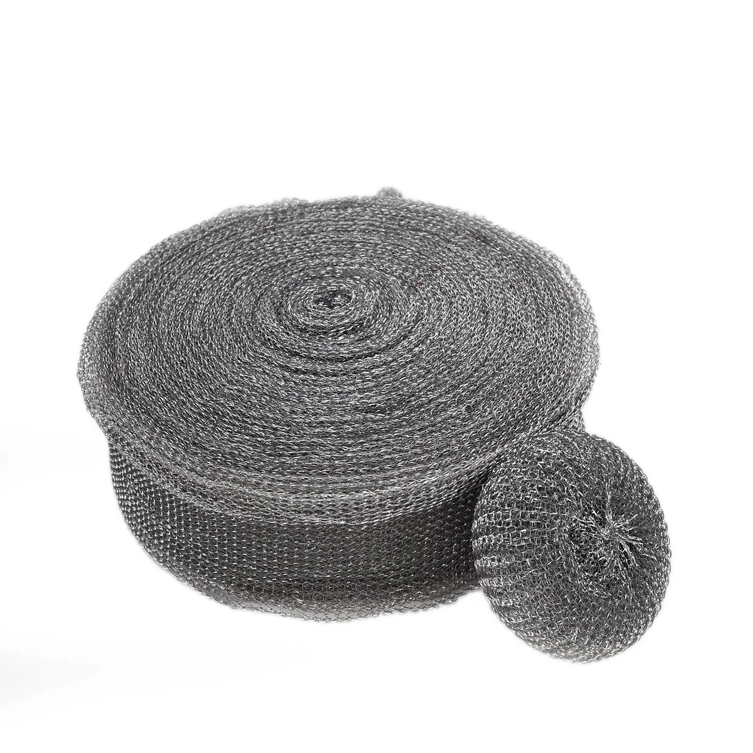 Bola de acero inoxidable Scourer lavado limpieza fregando herramienta con la Caja de cartón con paquete biodegradables