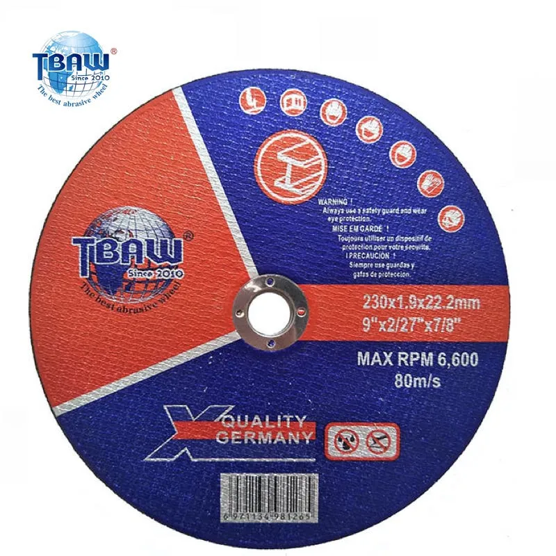 230X1.9X22.2 mm Cutting Disc Resin Bonded Cutting Wheels for Various Material