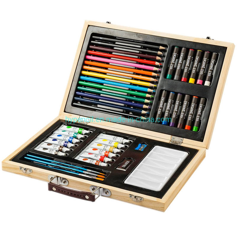 مجموعة فنية للفنان من 30 PCS رسم ألوان مائية في صندوق خشبي