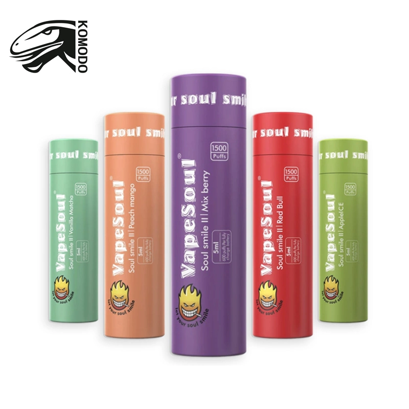 Vapesoul Soul Smile II E-Cigarette 1500 Pugs قلم القرد القابل للاستخدام