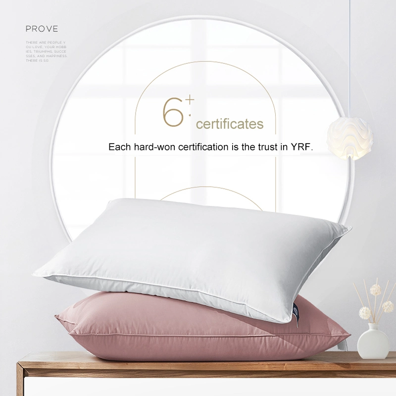 100% Cotton Chinese Luxury Custom Lengthened Size Pure Feather Down Pillow