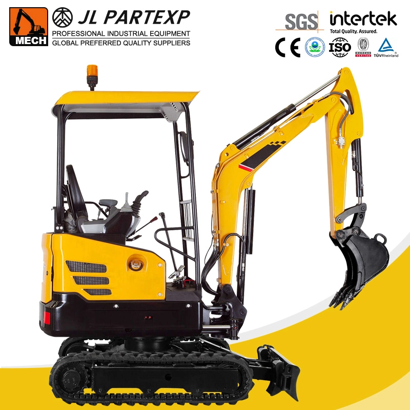 Small Mini Diecast Excavator with Mounted Trailer Tractor Front End Loader Dumper Dump Truck Boom Fork Lift Crane Bulldozer Compactor Combo Lipper No Tail