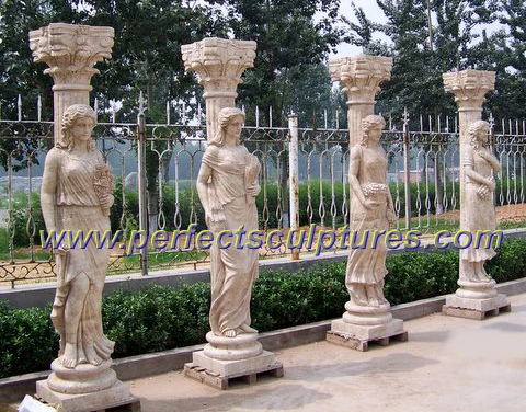 Dessins et modèles populaires Marbre colonne romaine pour la vente (QCM024)
