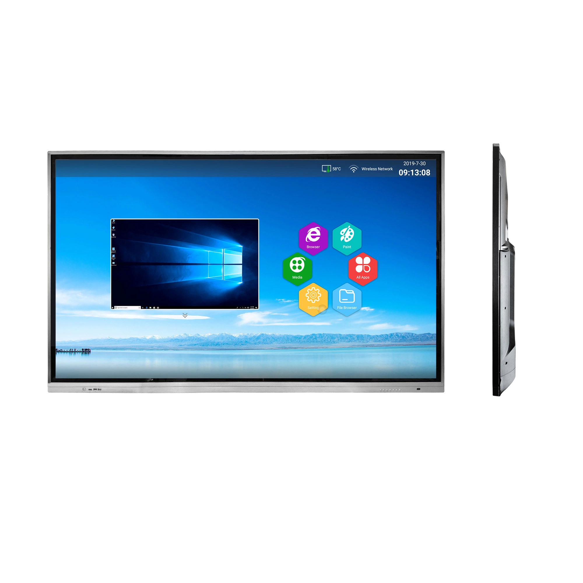 75inch LCD Wall Mounted Touch Screen Display Education and Conference Digital Whiteboard