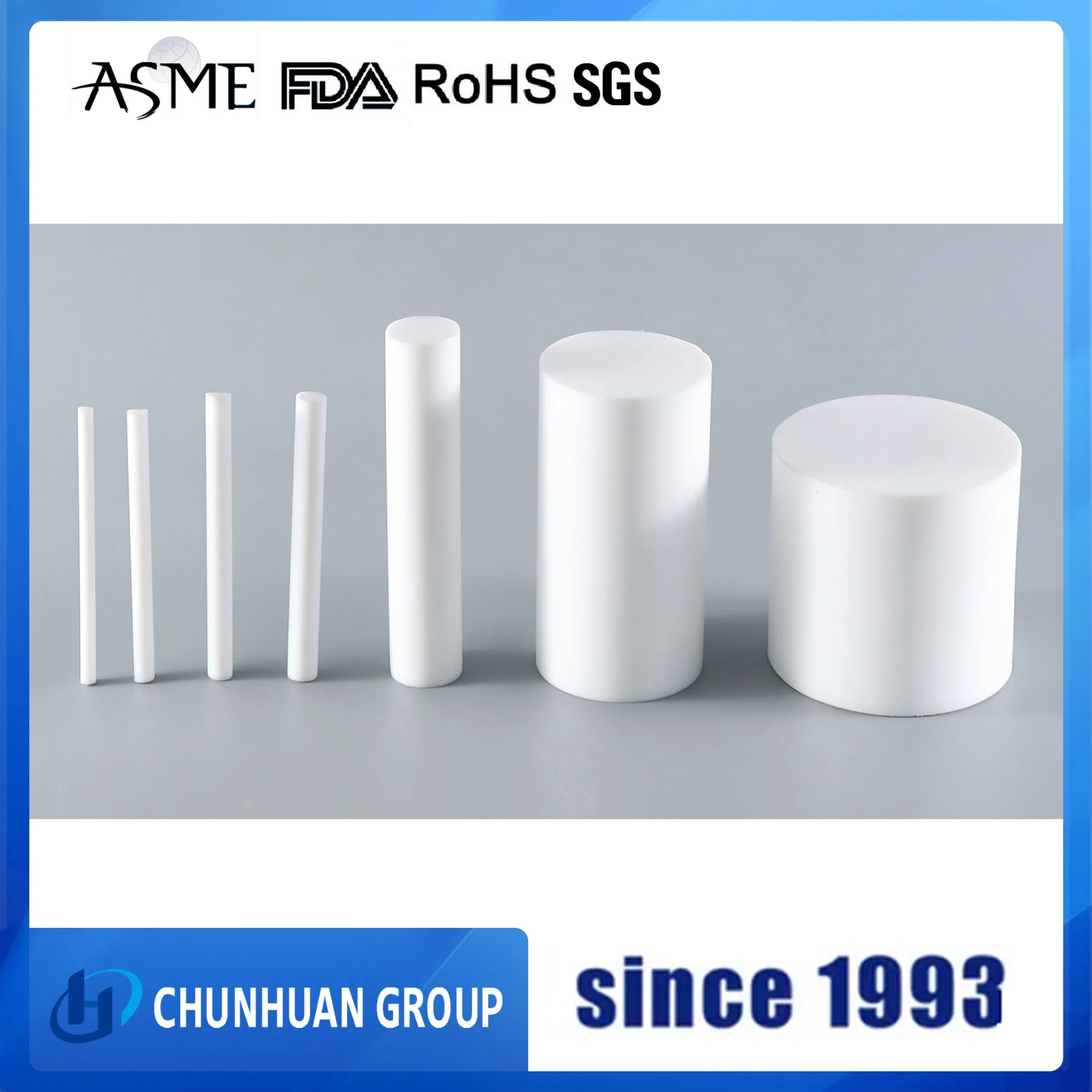 FDA/RoHS/Reach/MSDS 100% Virgin PTFE Bar Moulding Round Bar