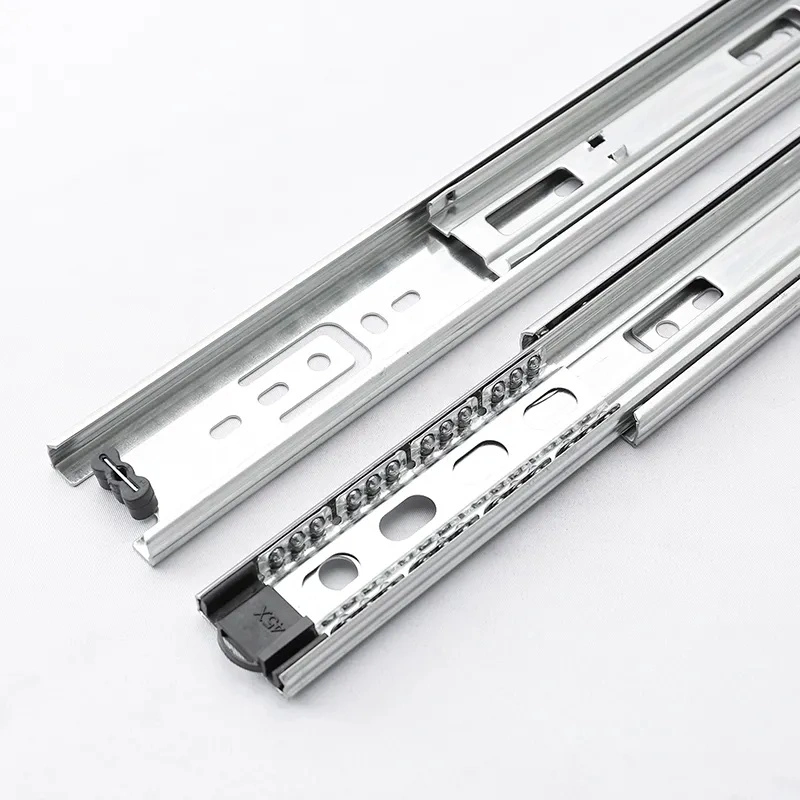 Hot Sale 25/30/35/40/45/50mm Zinc Plated Ball Bearing Drawer Slide for Furniture