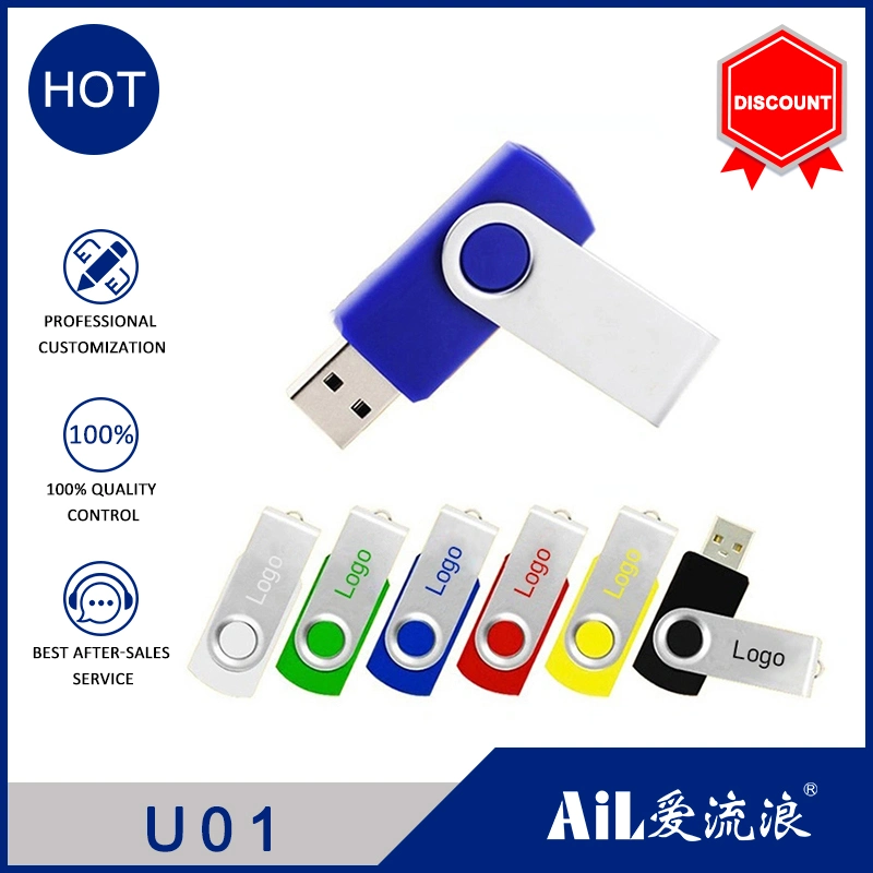 Promotion Gift Customized Logo 4G 8g 16g 32g Swivel USB Flash Drive