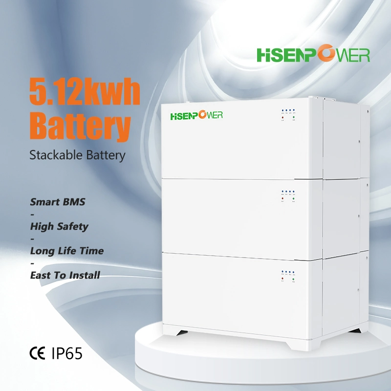 48V 5.12kwh Stacked Battery Solar Powered Battery LiFePO4 Lithium Battery