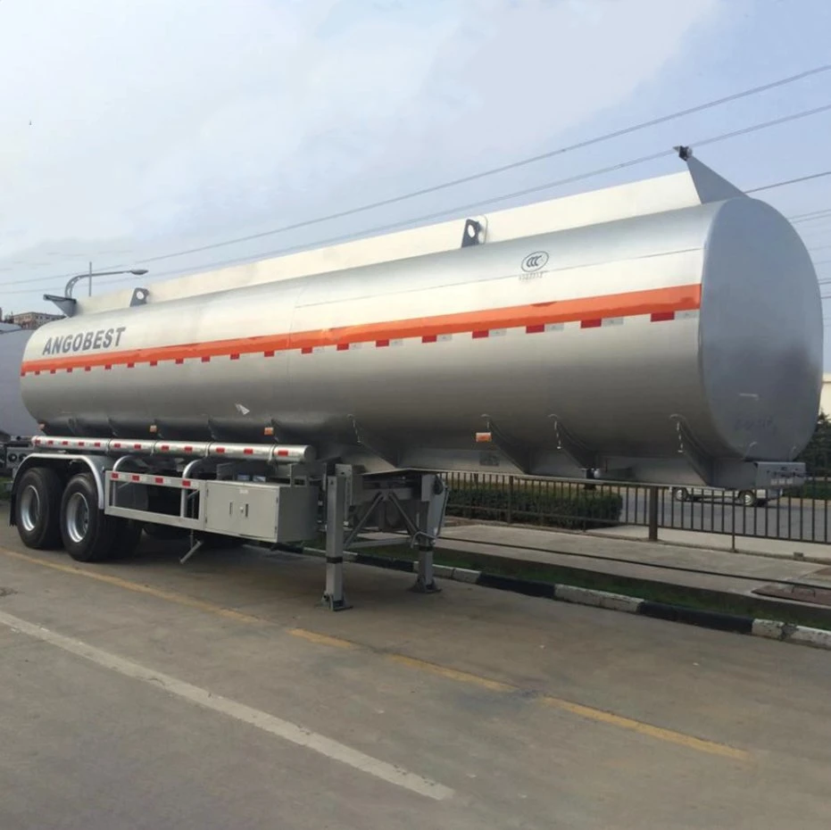 Aluminiumlegierung Kraftstoff Rohöl Benzin Zement Asphalt Bitumenwasser Milch Diesel Cnglng Carboon Stahl Benzin Essbare Silo Liquid Tanker Tank Semi Trailer zum Verkauf