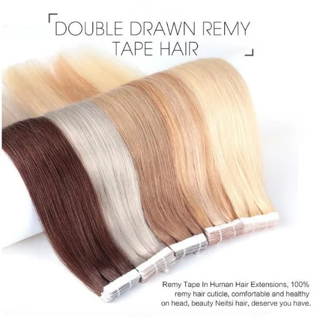 Invisible Doble Remy Remy Virgen Remy cinta Europea Hair extensión