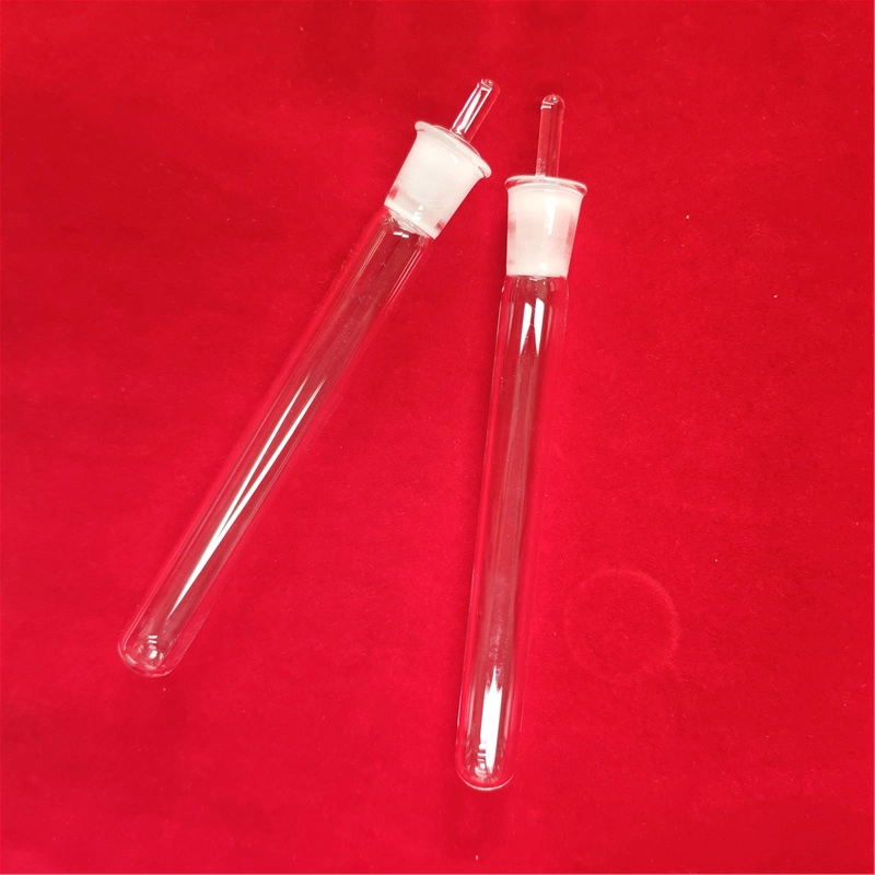 Lab Glassware Customized Capacity Clear 24/40 Round Bottom Silica Quartz Test Tubes with Lid