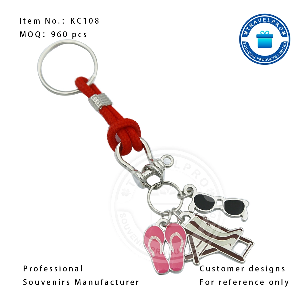 Customized Unique Design Metal Glasses Shaped Keychains