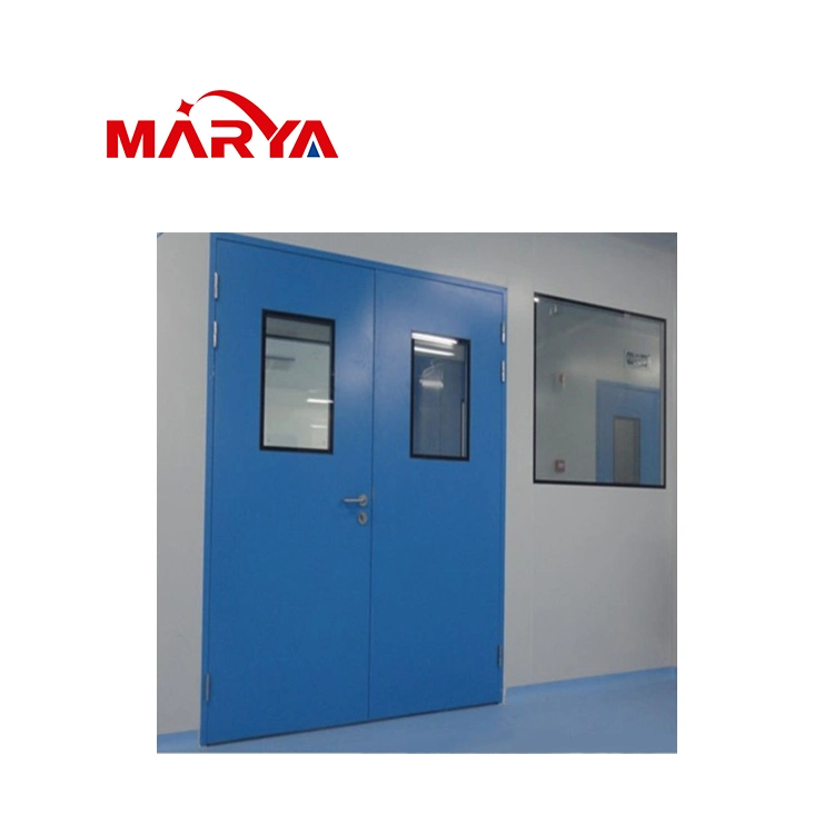 أبواب Marya مقاومة للنيران من الفولاذ المقاوم للصدأ لمستشفى Cleanroom Laboratory مع فتحة تعبئة الصخرة والتكوين المقاوم للحرارة