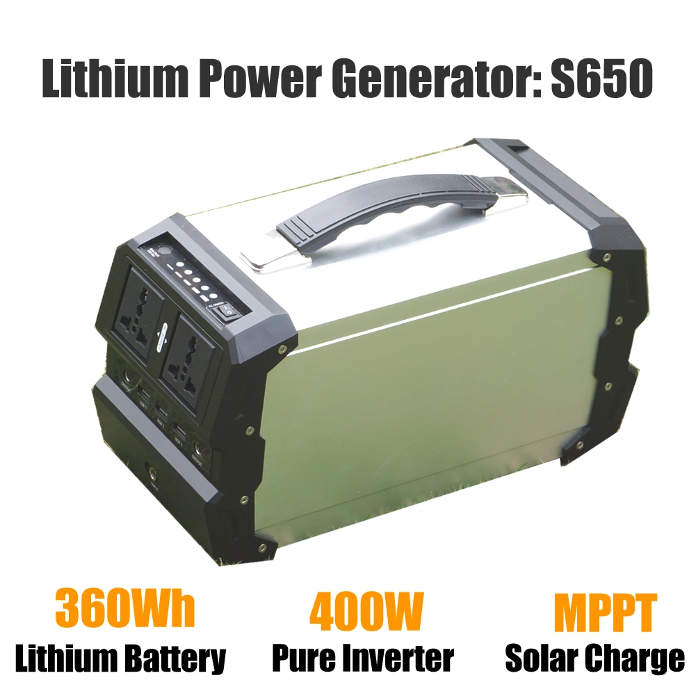 Tragbares Solar Power Generator Lithium-Polymer-Batterie Solar-Ladegerät