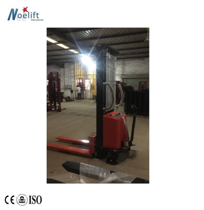 1500kg Portable Hydraulic Semi Electric Pallet Stacker Forklift