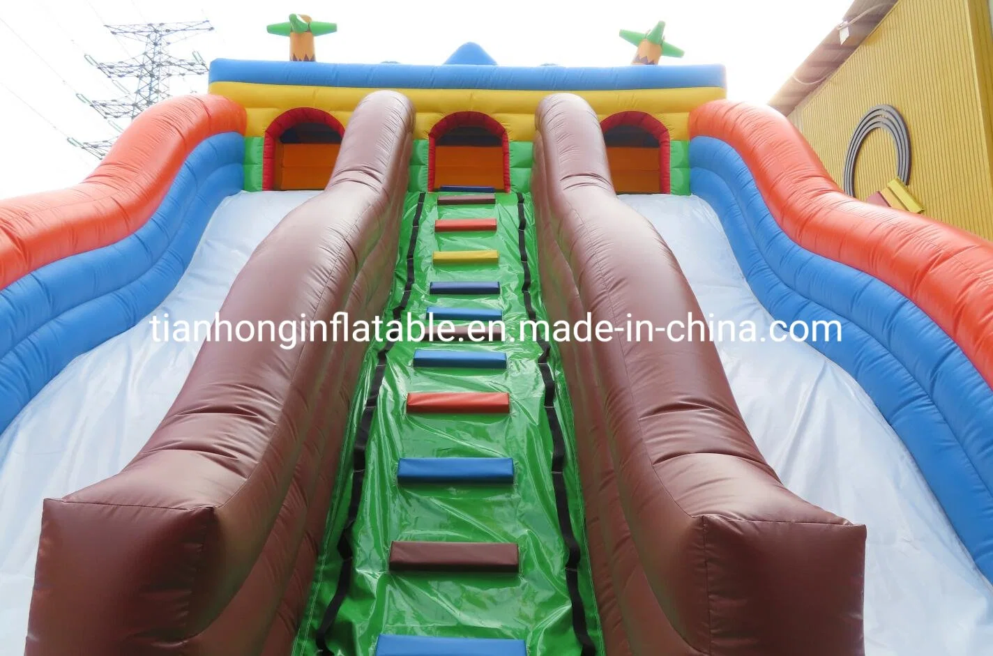 15X10m Dinosaur Giant Inflatable Jumping Bouncy Castle Slide