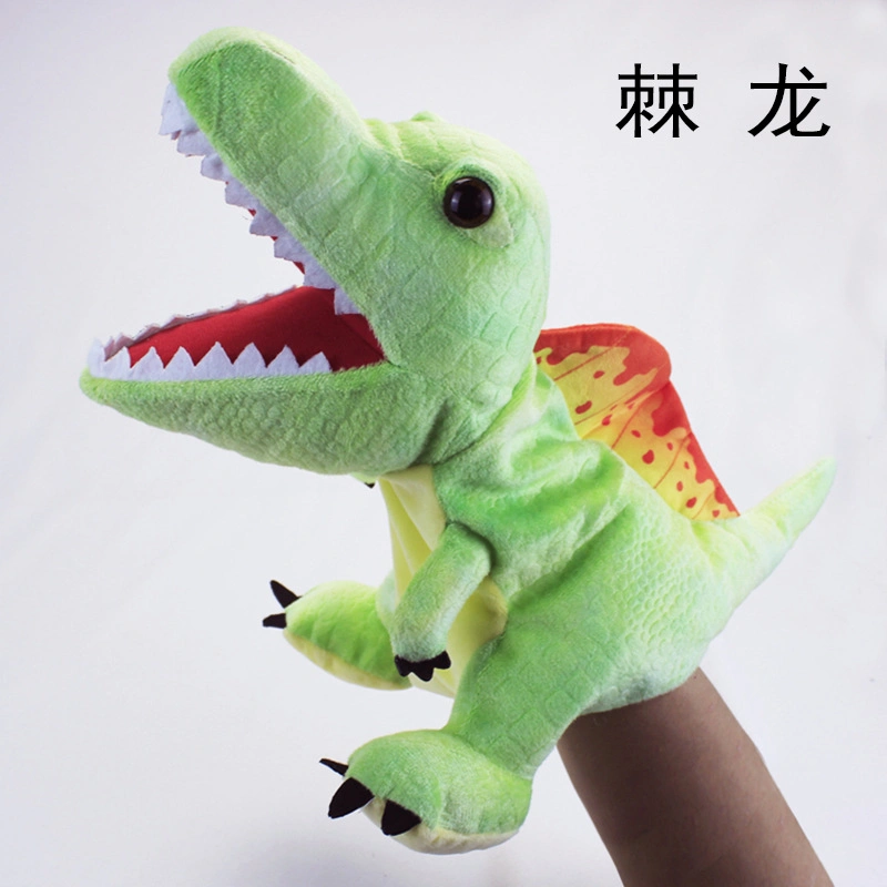 Títere de mano de dinosaurios de juguete de felpa de marionetas de mano personalizado